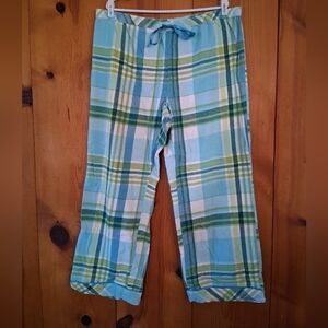 Secret Treasures Sleepwear Plaid Cotton Flannel Drawstring Pants